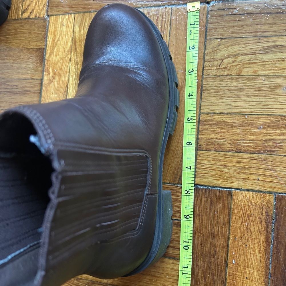 Steve Madden Brown Rankel Leather Lug Boots - Picture 10 of 14